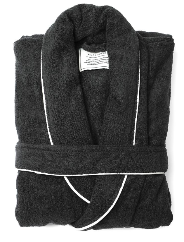 Bathrobe "Harper- Grey" with your logo