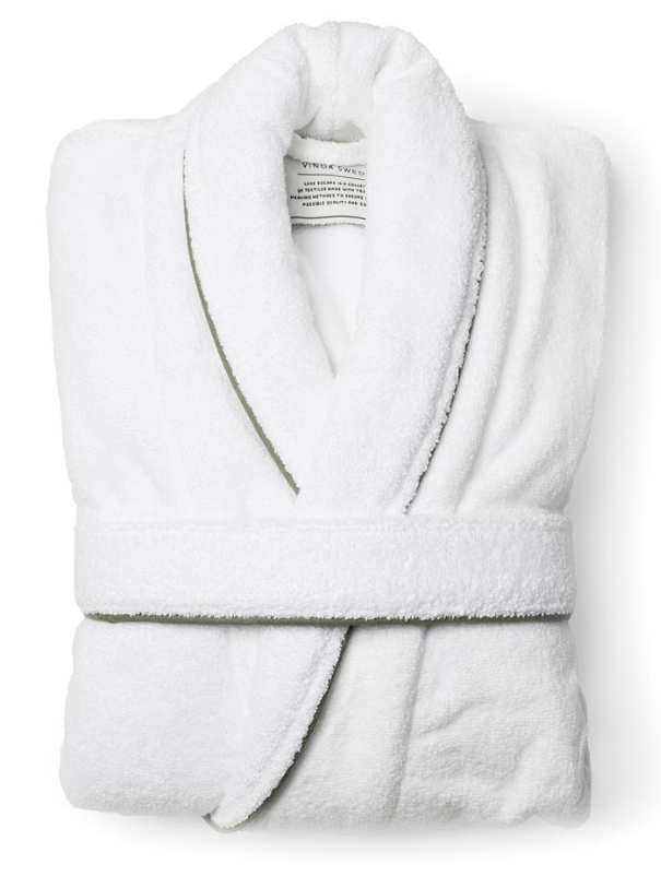 Bathrobe "Harper- White" with your logo