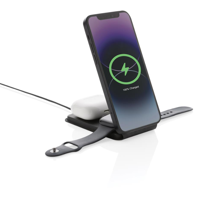 Swiss Peak RCS rPU 15W 3-in-1 magnetic wireless charger