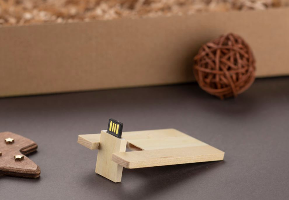 16GB USB "WOODCART" ar logo