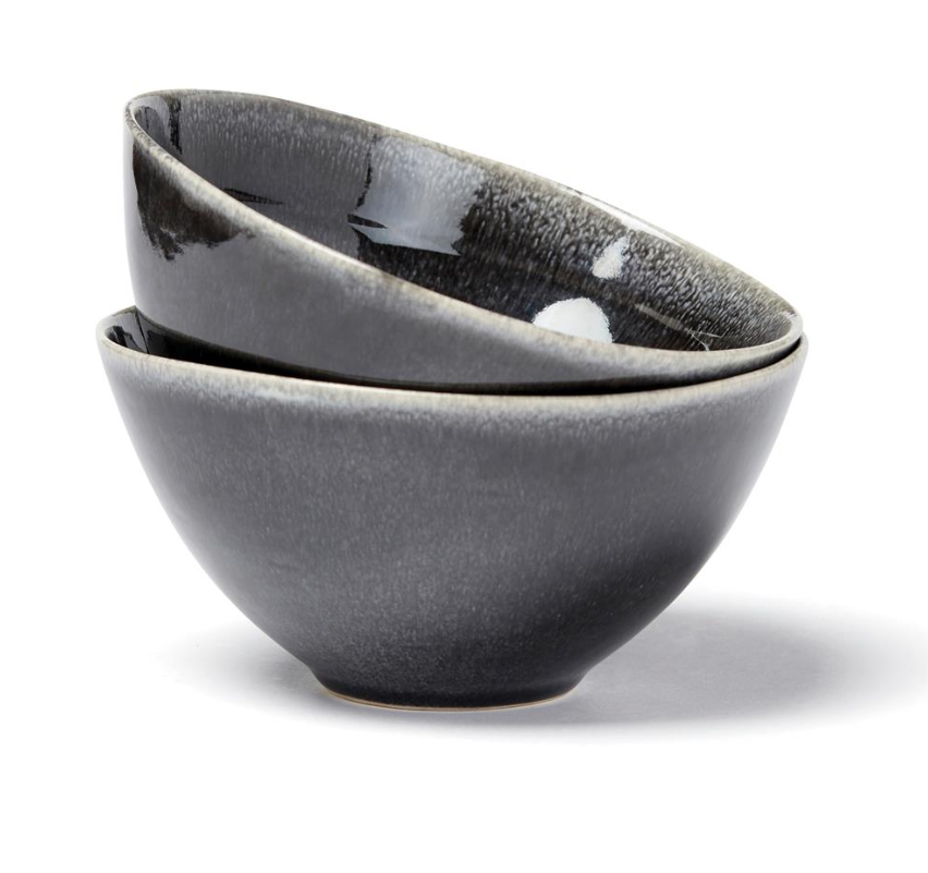Nomimono bowl 15,5 cm, 2 pcs set- Black 