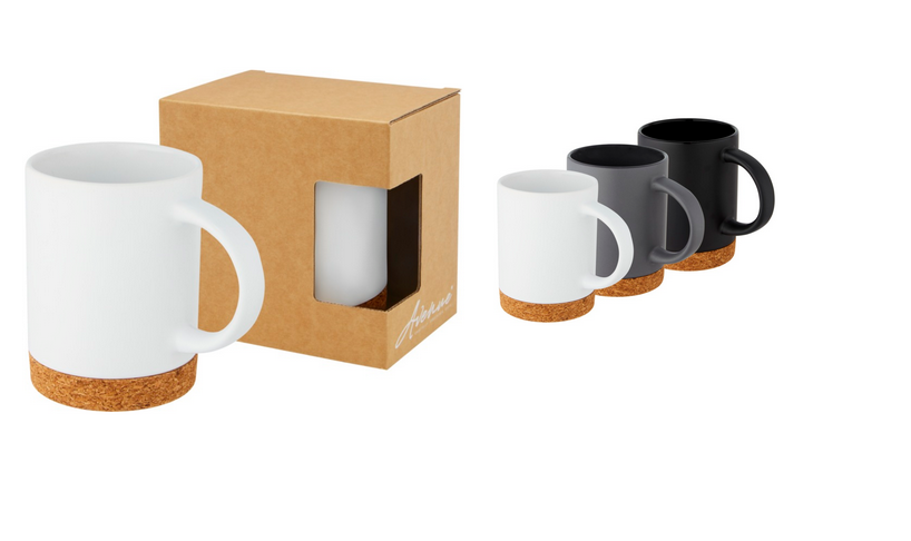 Neiva 425 ml ceramic mug with cork base