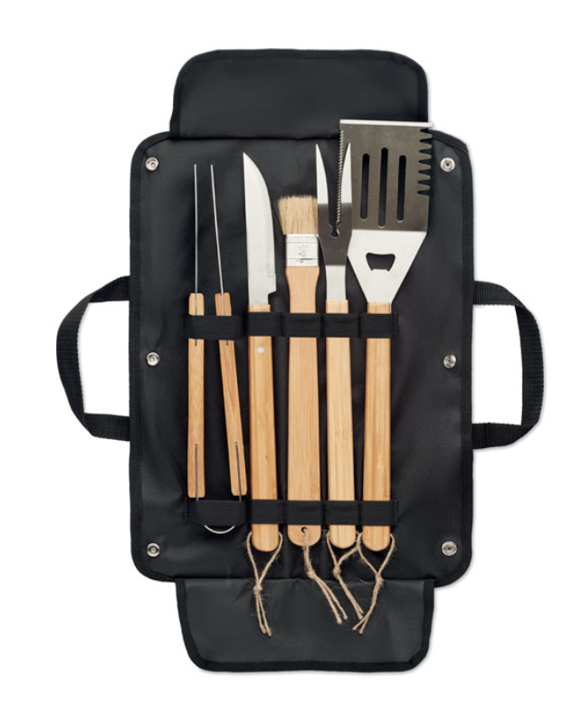 Barbecue stainless steel tool set in a gift box