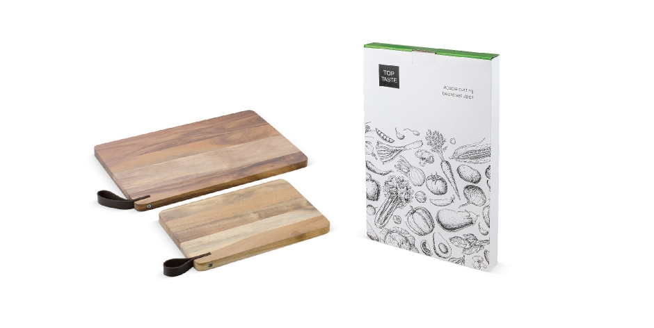 Acacia cutting board set 2pcs