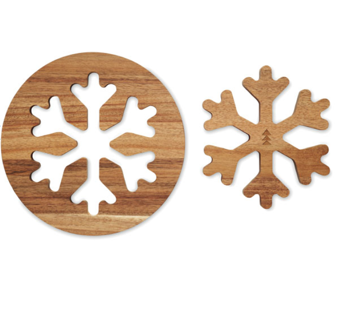 Acacia wood pot holder "NEVE"