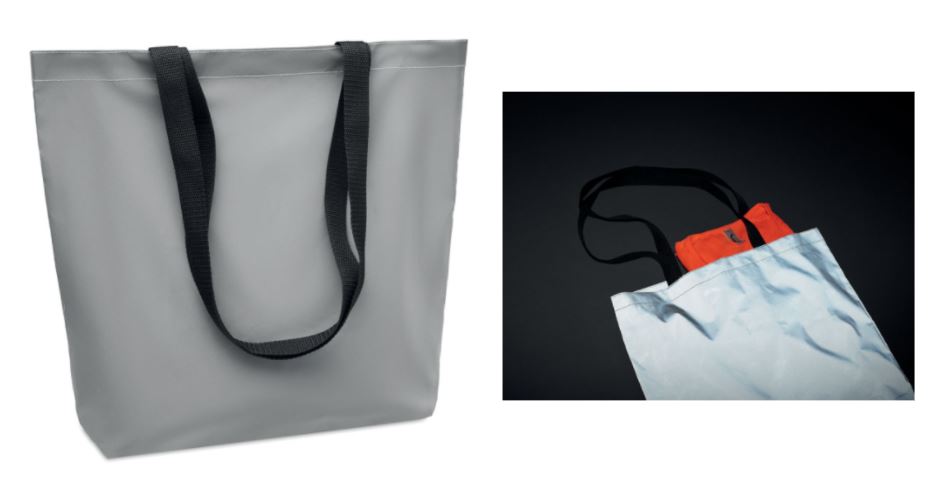 Reflective shopping bag "VISI-TOTE" with logo