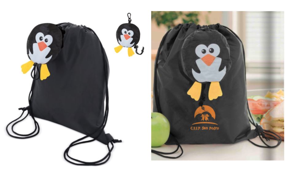 Детская сумка на шнурке "Пингвин" с логотипом