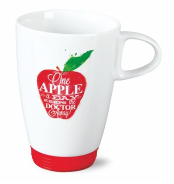 White mug with logo