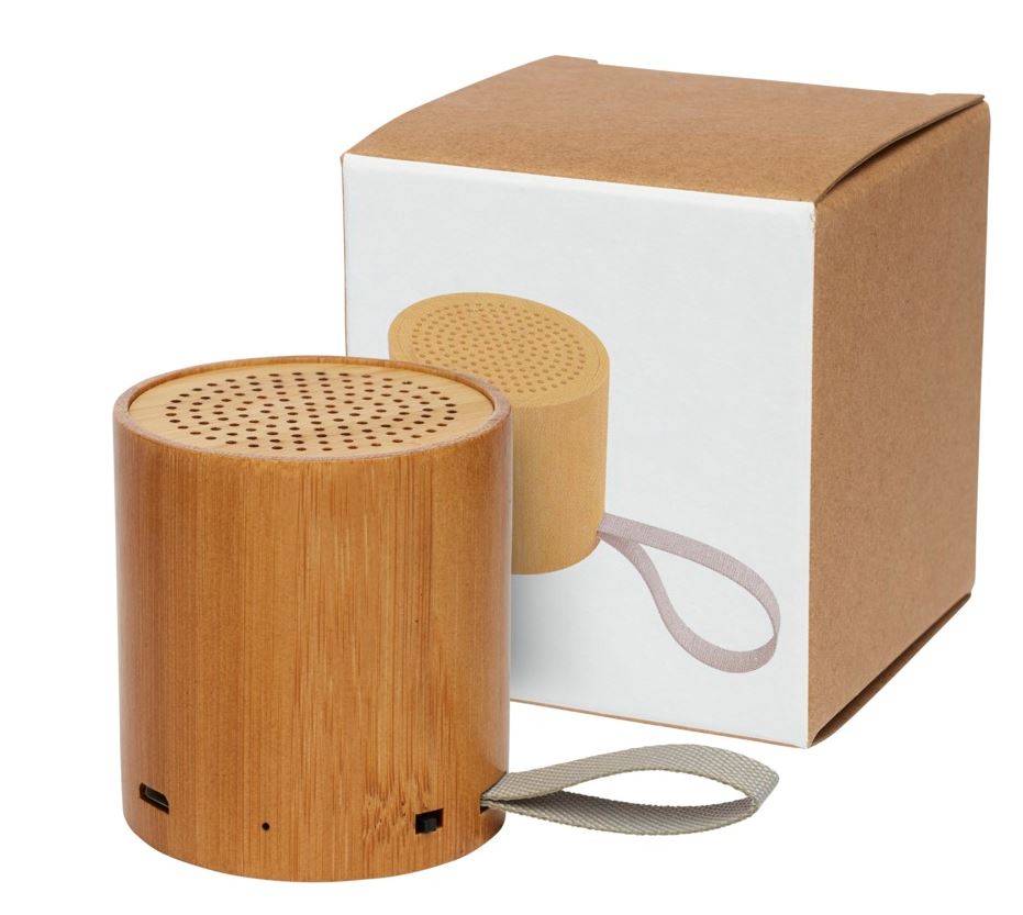 Bambusa koksnes Bluetooth skaļrunis "Lako" ar Jūsu logo