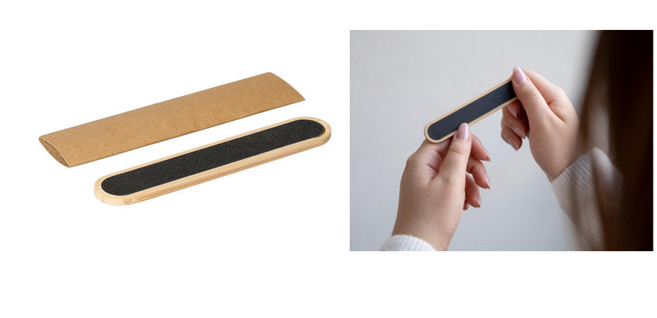 Bamboo nail file " Manicure" with your logo
