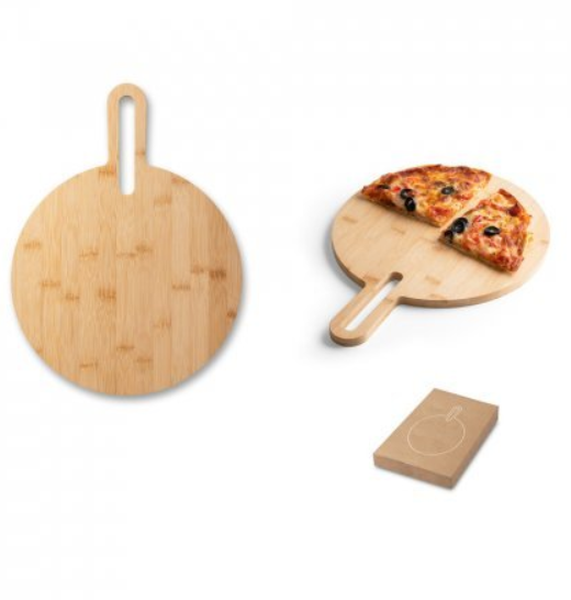 Round bamboo  pizza board with your logo