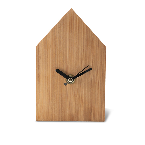  Bamboo clock "La Casa" with your logo