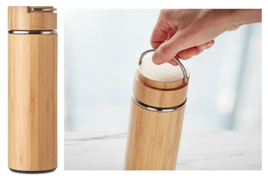 Bamboo insulating vacuum flask TAMPERE