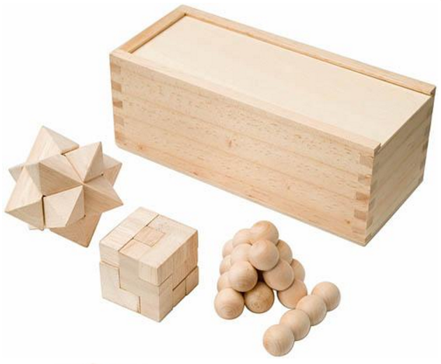 Komplekts - koka puzzles