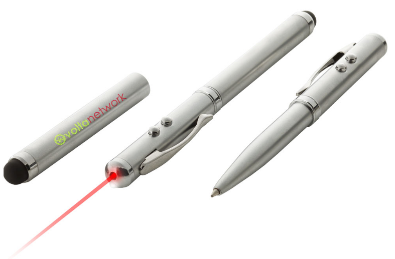 Laser pointer with a pen, touch pen, flashlight
