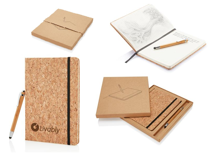 Notebook with bamboo pen