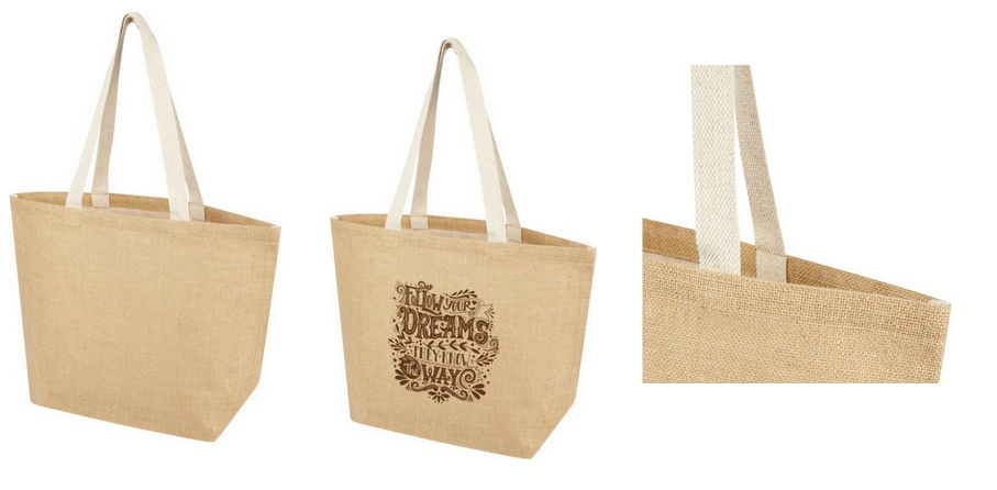 Juta 300 g/m² jute tote bag 12L - Natural