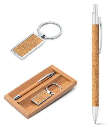 Atslēgas piekariņš un pildspalvas komplekts