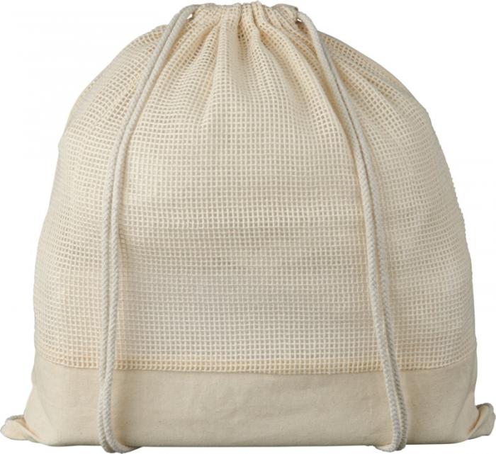  Maine mesh cotton drawstring backpack