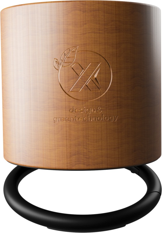 Maple wood Bluetooth speaker with carved logo 