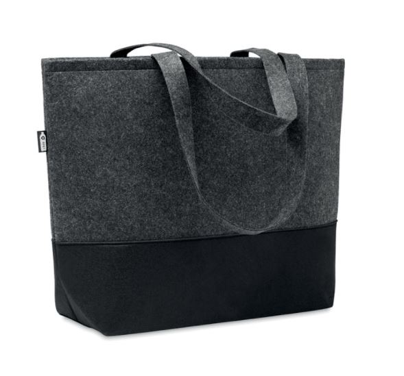 RPET felt shopping bag "DUO INDICO"