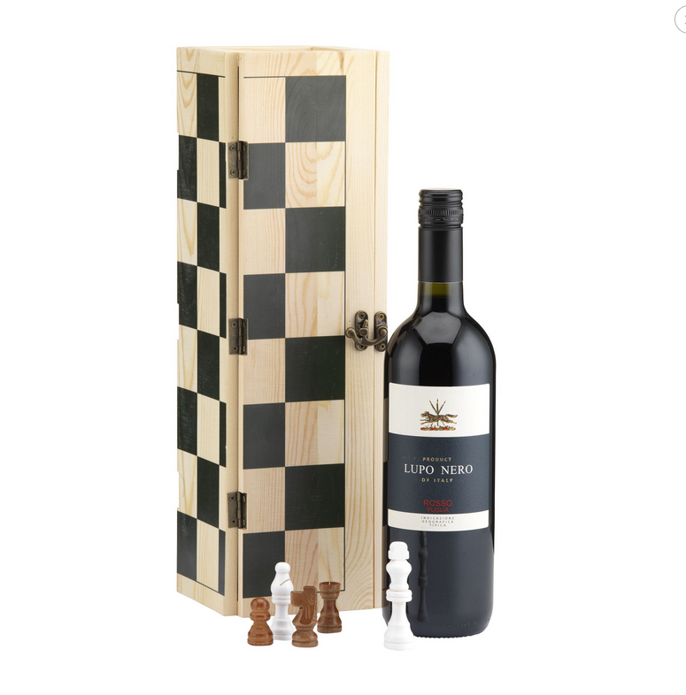 Gamebox "Chess" vīna pudelei, ar Jūsu logo