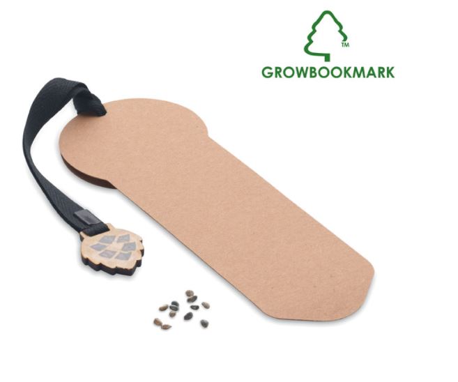 GROWBOOKMARK with pine tree seeds