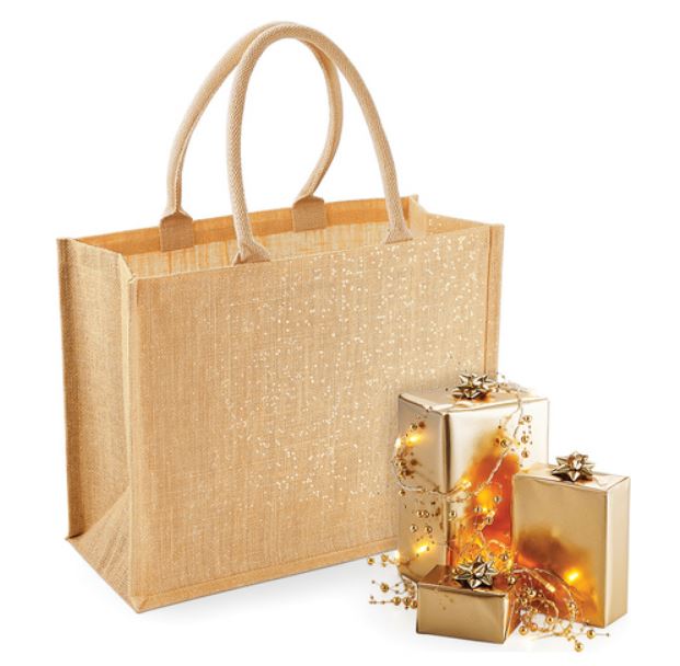 Shimmer Jute Shopper