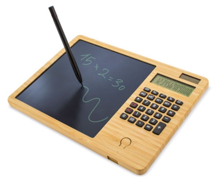 BAMBOO CALCULATOR WITH AUTOMATIC TABLE "GLASGOW"