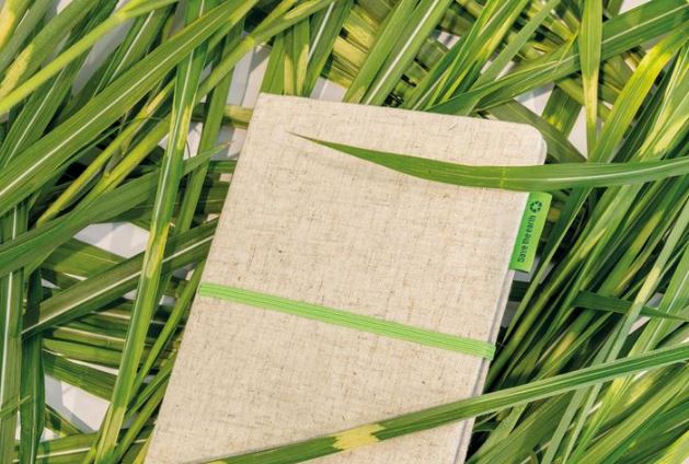 A5 Eco jute notebook "Save the earth"