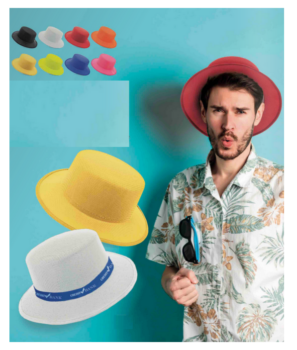 Colorful summer hats for bright personalities, with your company logo