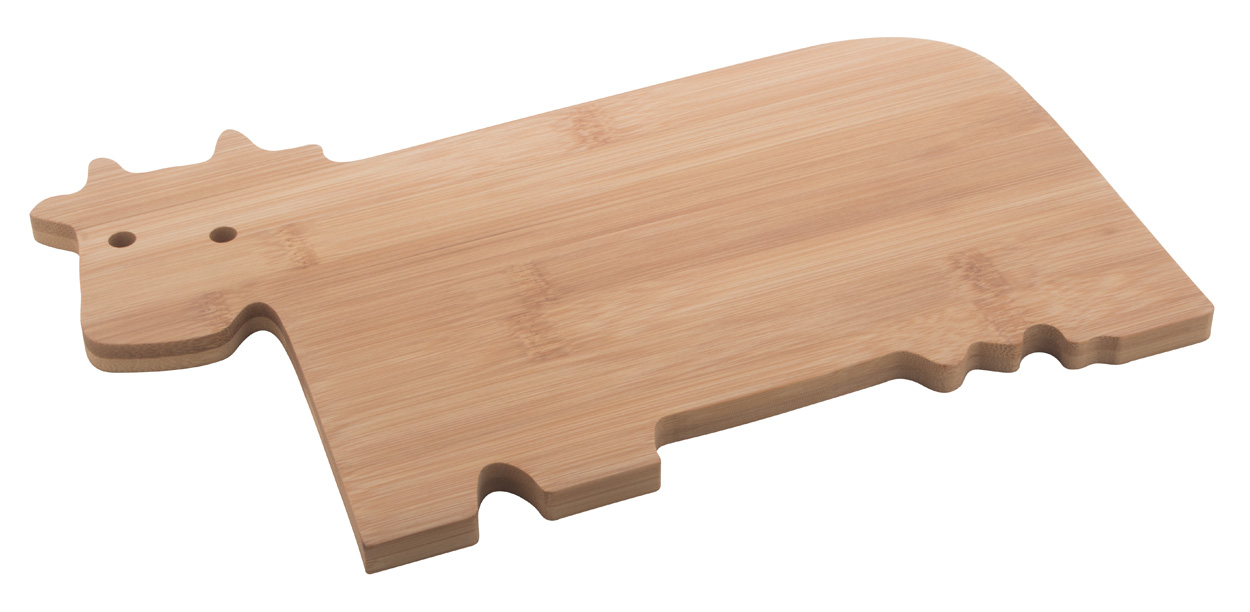 Cow shaped bamboo cutting board
