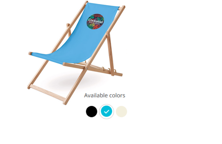 Koka pludmales krēsls ar Jūsu logo