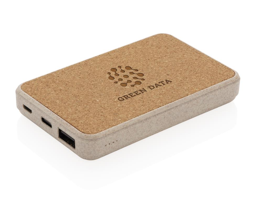 Cork and Wheat 5.000 mAh pocket powerbank