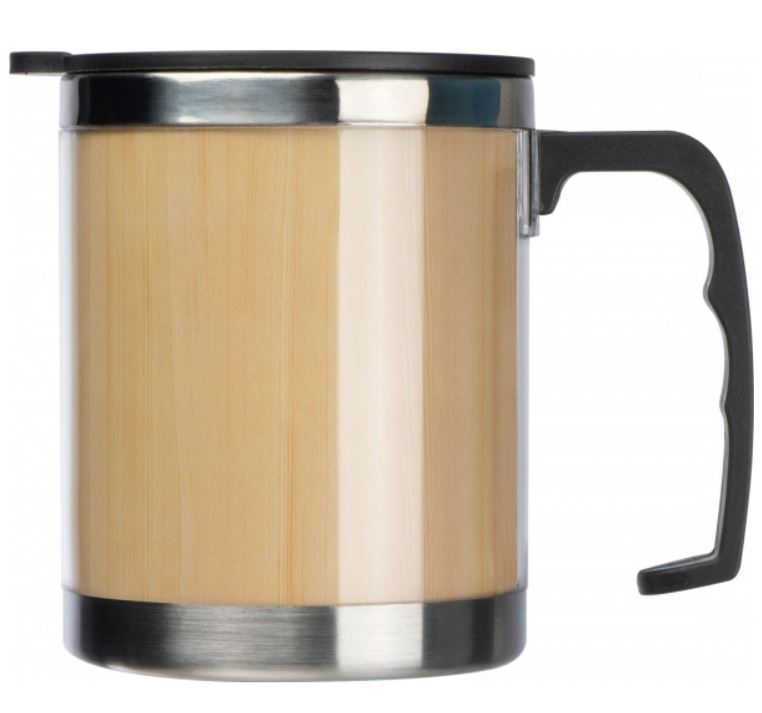 Cup "Wooden barrel" 300 ml with lid