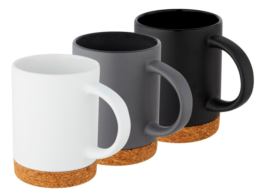 Ceramic mug with cork base, 425 ml