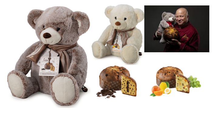 Teddy bear "Regalo" with Chocolate panettone  