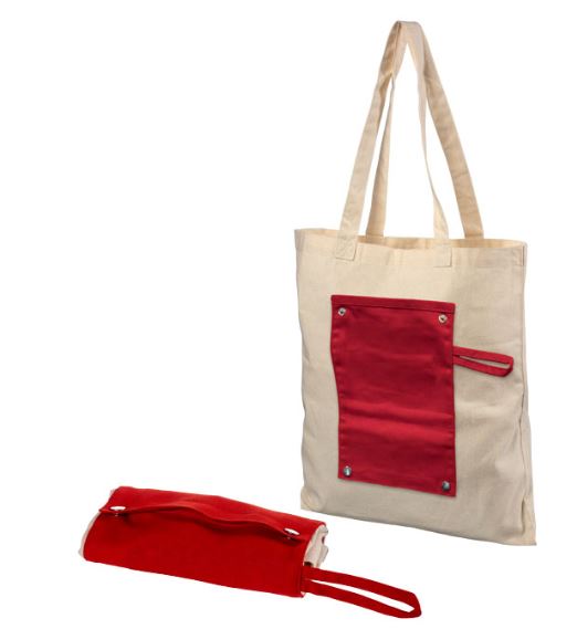 Roll-up  cotton tote bag