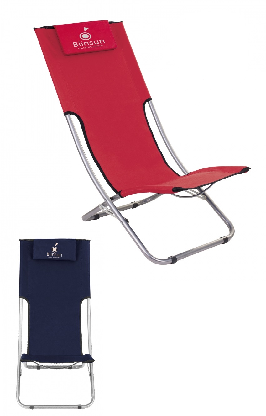 Beach chair with logo