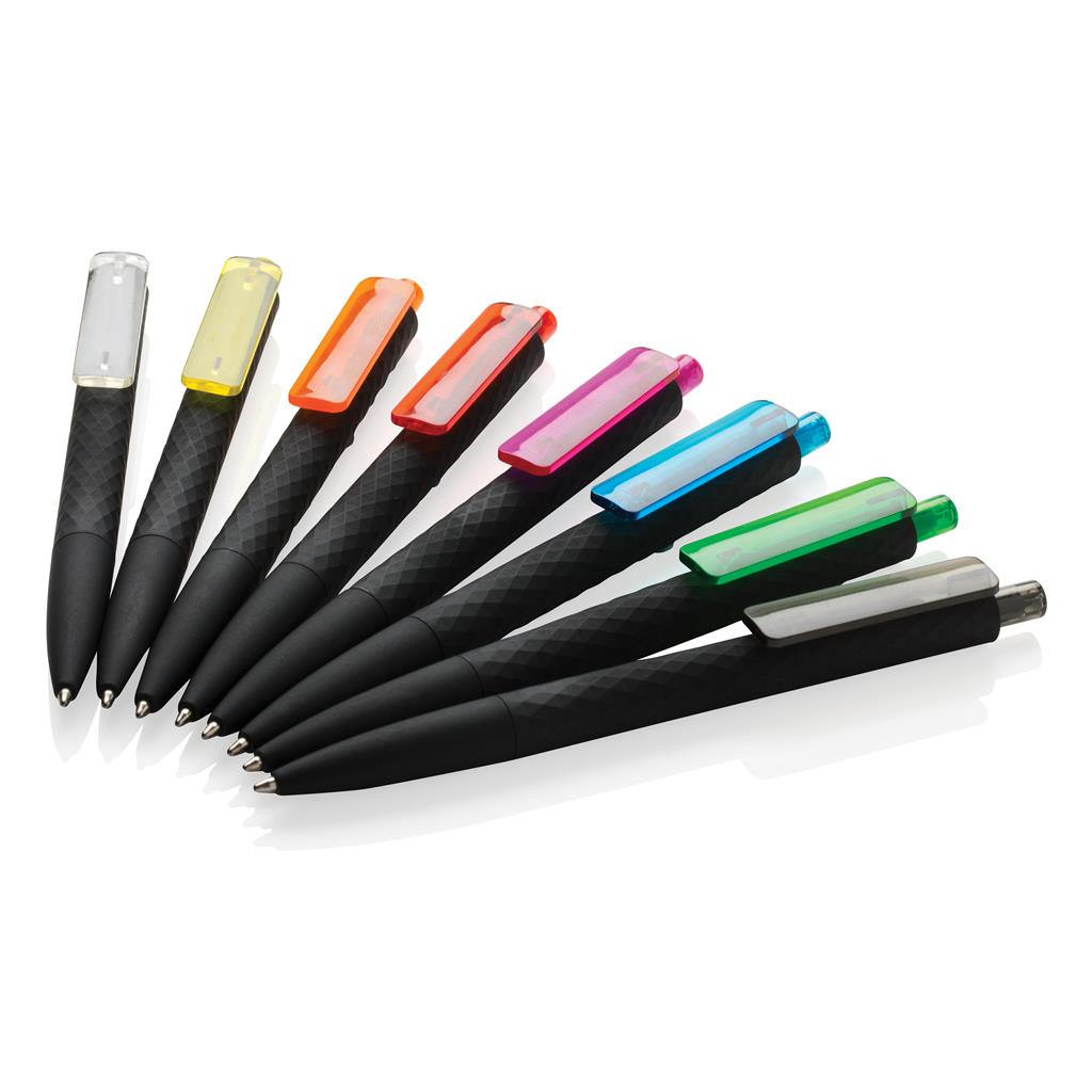 X3 black smooth touch pen with logo