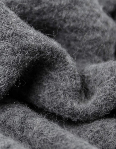 Merino wool blanket dark gray