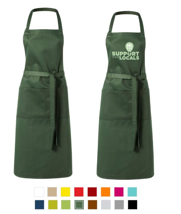 Apron with logo