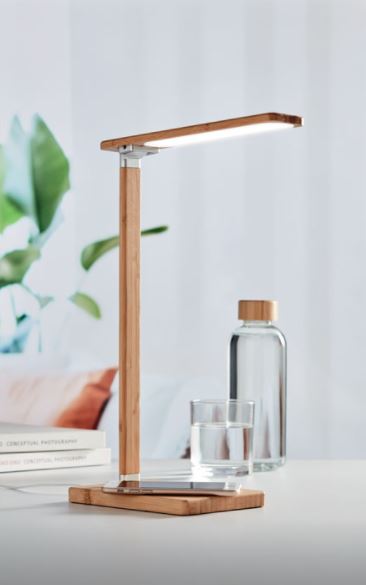 Saliekama bambusa galda lampa "NEAT LIGHT" ar powerbank funkciju