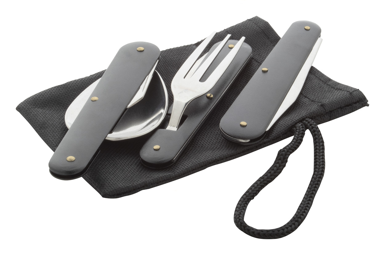 Holiday camping cutlery set "Platoon" with logo