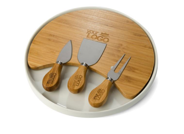 Cheese board set "Moon" with logo