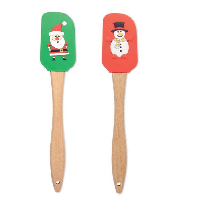 Christmas silicone spatula with seasonal design 