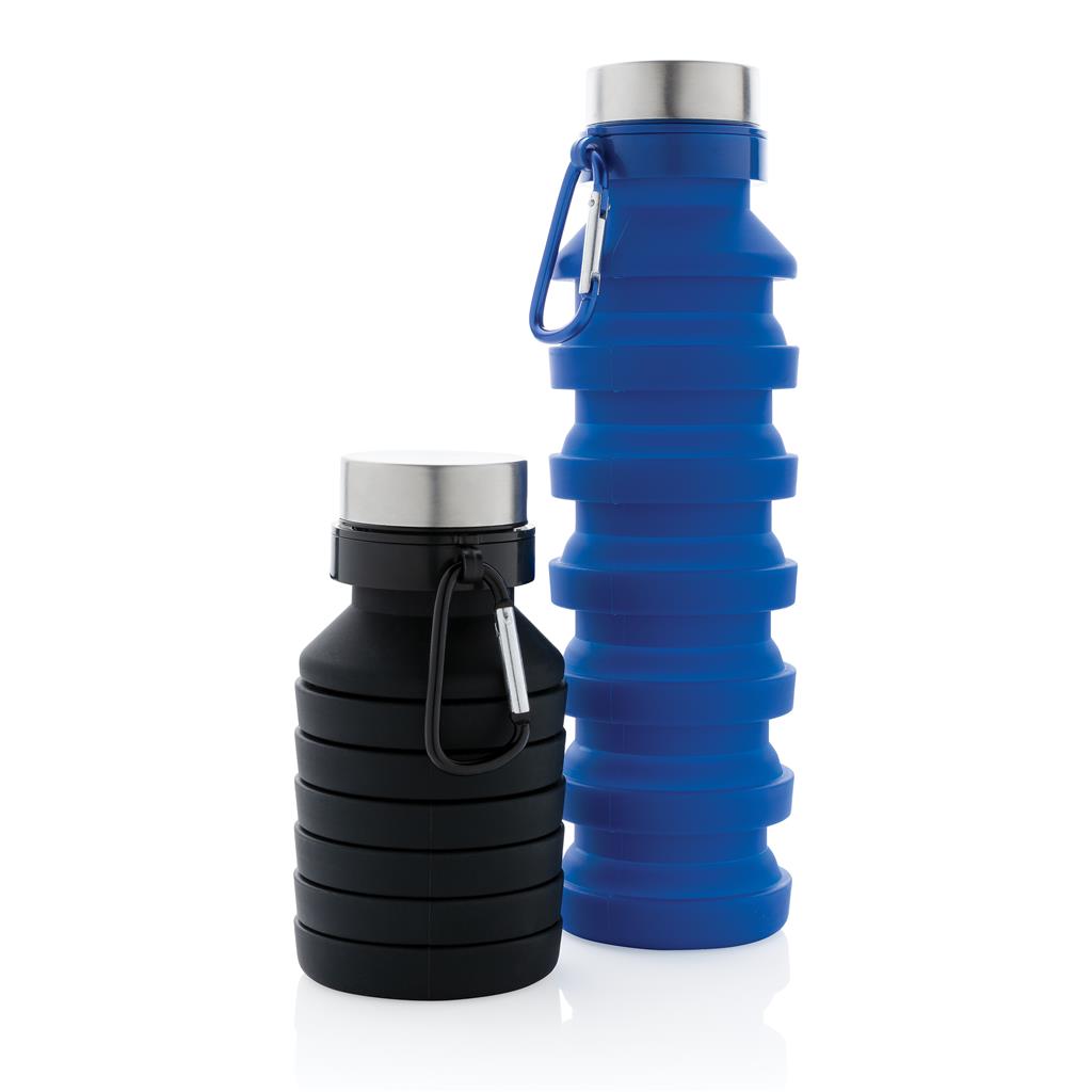 Leakproof collapsible silicone bottle with logo