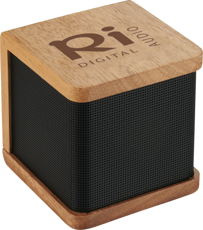 Seneca wooden Bluetooth speaker with logo