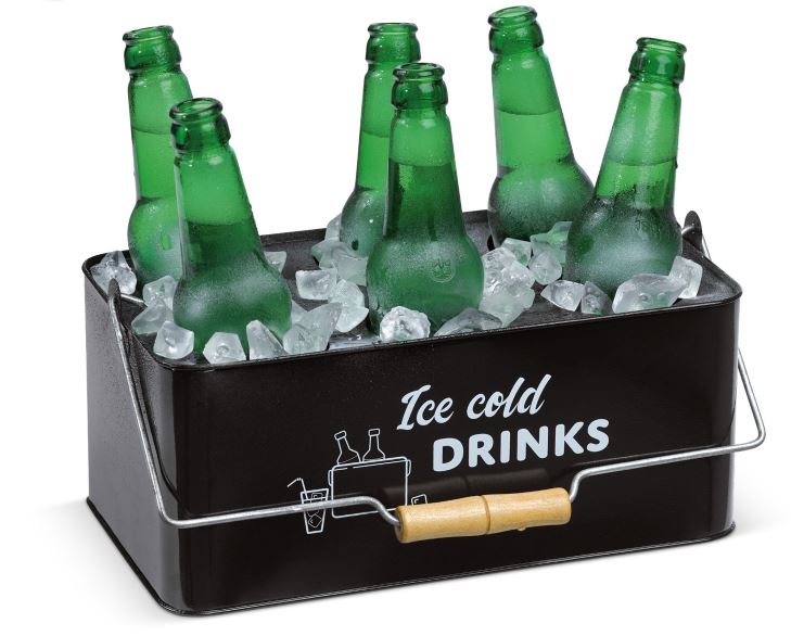 Cooling tray for drinks with logo