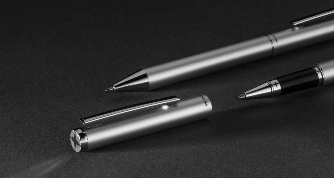 Swiss Peak recycled aluminum pen set 